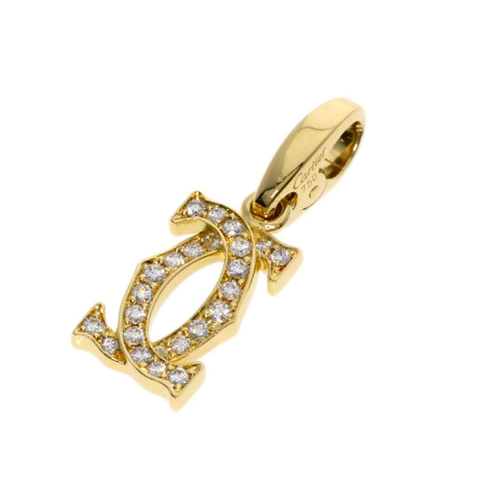 CARTIER Pendant top 18K Yellow Gold gold 2C diamond Women Used Authentic