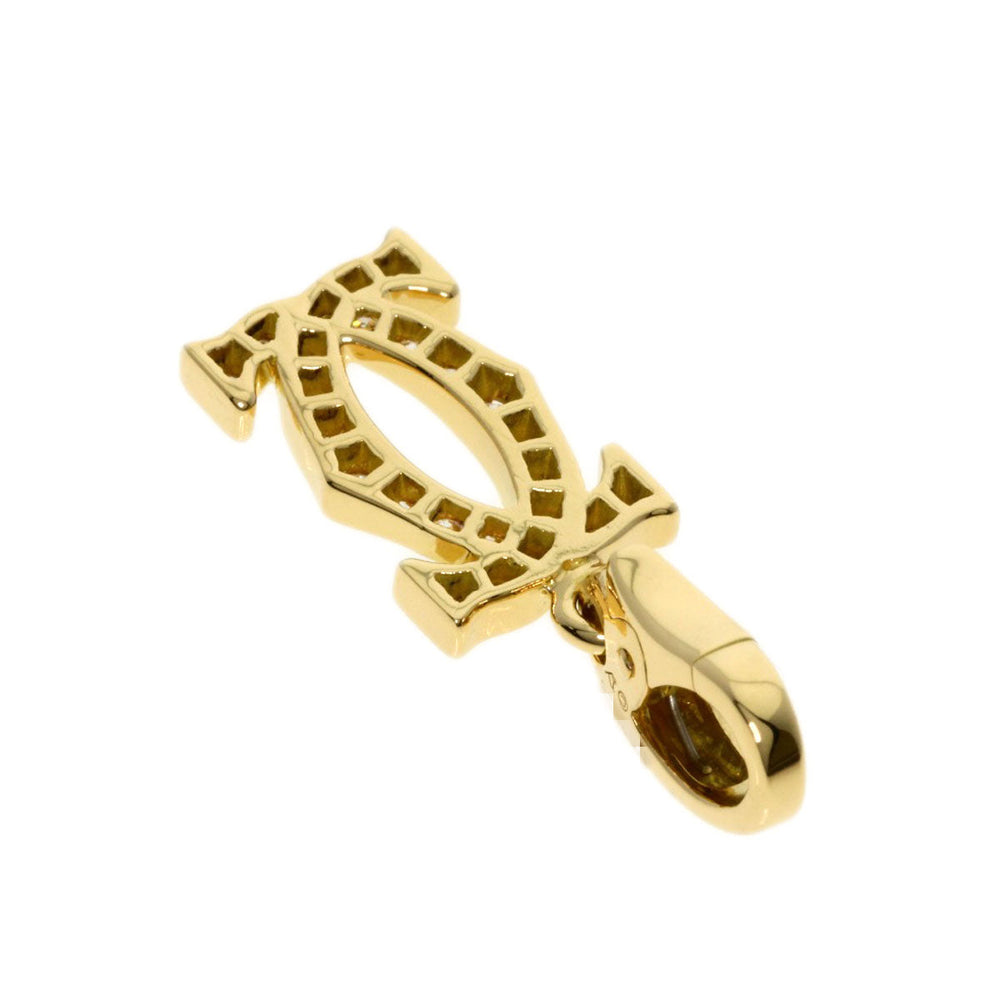 CARTIER Pendant top 18K Yellow Gold gold 2C diamond Women Used Authentic