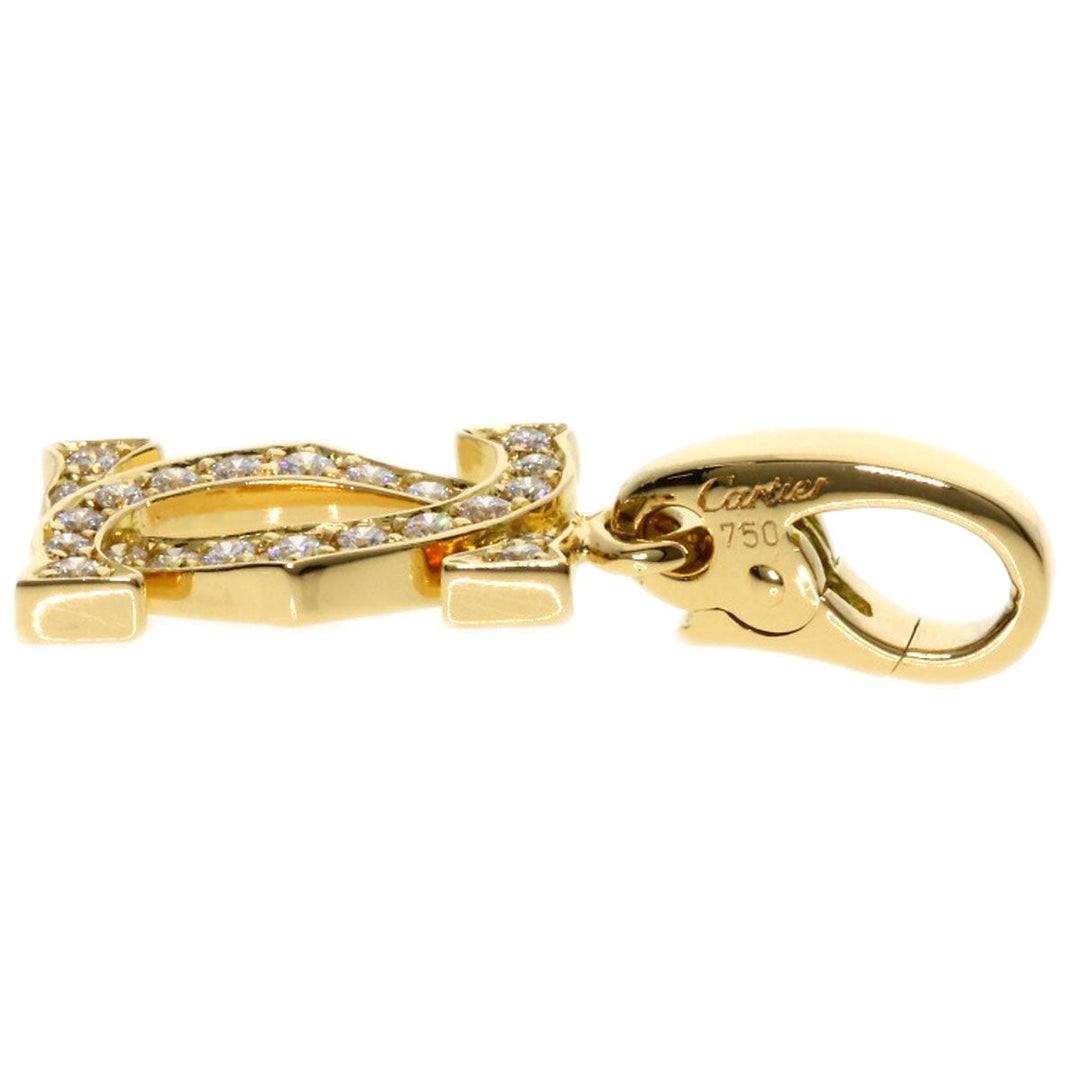 CARTIER Pendant top 18K Yellow Gold gold 2C diamond Women Used Authentic