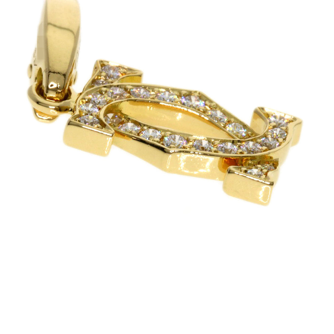 CARTIER Pendant top 18K Yellow Gold gold 2C diamond Women Used Authentic