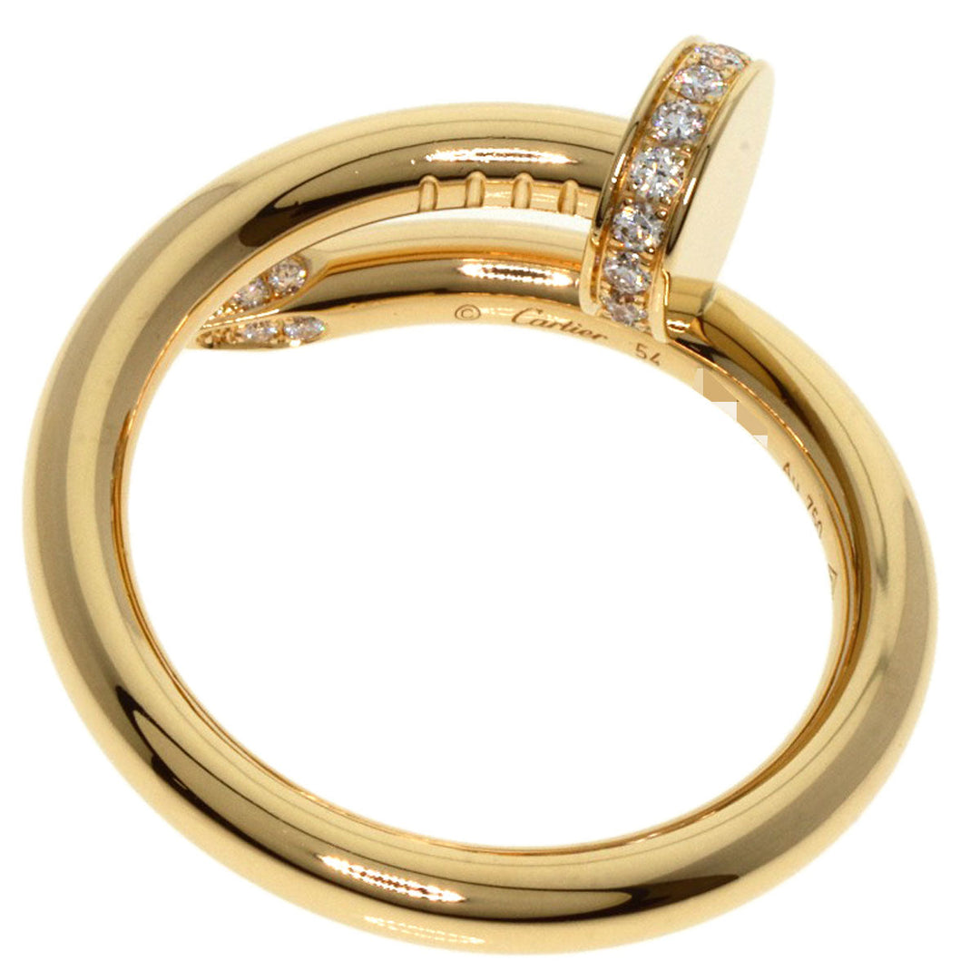 CARTIER Ring 18K Yellow Gold gold Juste un Clou Classic Model Diamond #54 Women Used Authentic