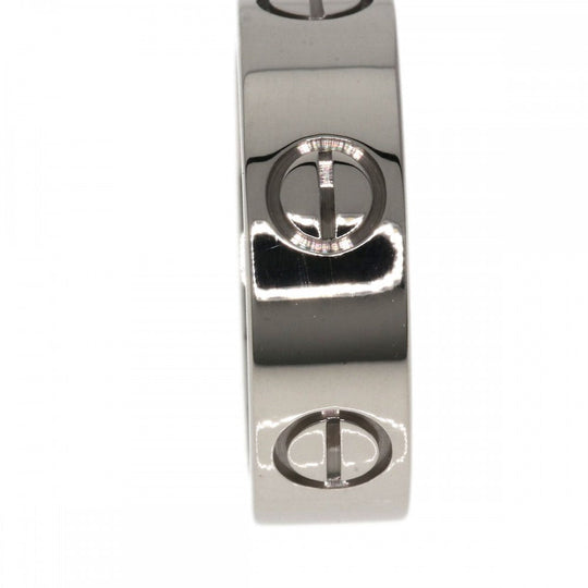 CARTIER Ring K18WG Silver Love Ring #48 Women Used Authentic