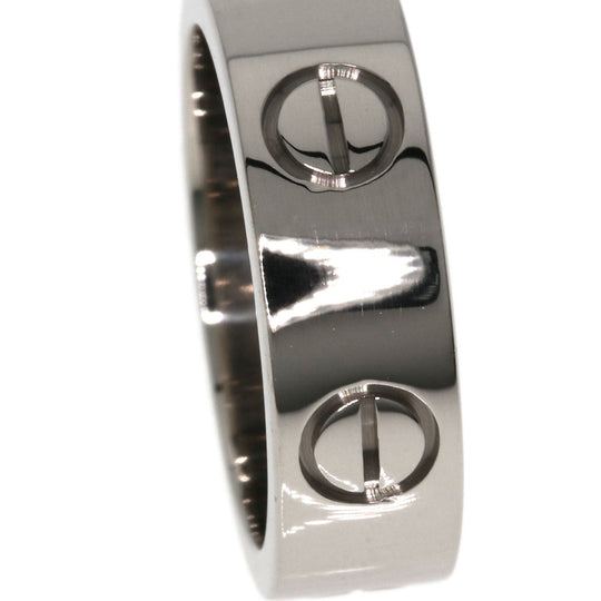 CARTIER Ring K18WG Silver Love Ring #48 Women Used Authentic