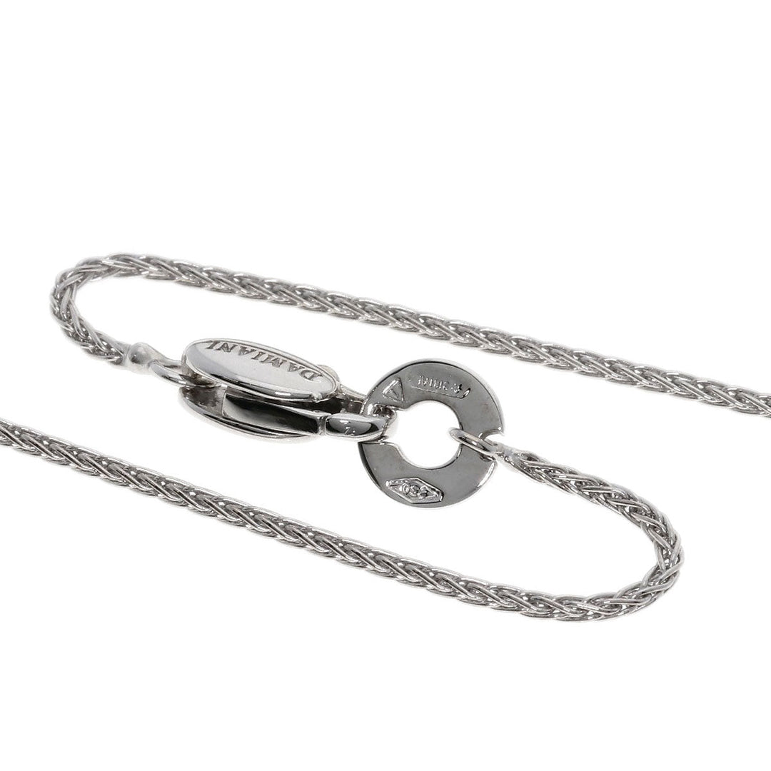 Damiani Necklace K18WG Silver Mystery Cross Diamond Black Diamond Women Used Authentic