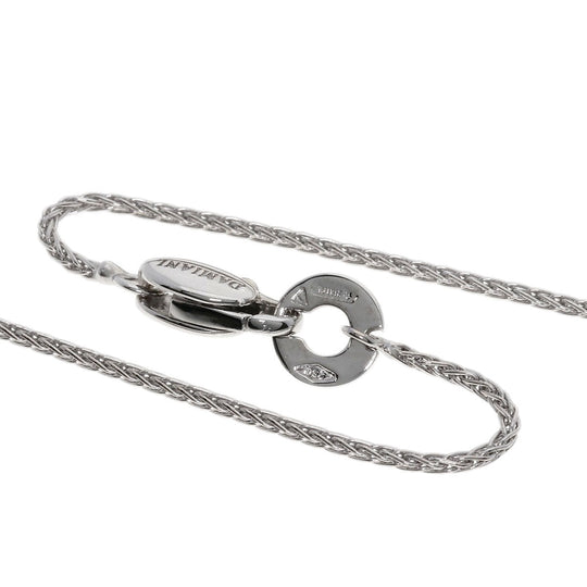 Damiani Necklace K18WG Silver Mystery Cross Diamond Black Diamond Women Used Authentic