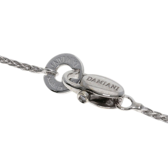 Damiani Necklace K18WG Silver Mystery Cross Diamond Black Diamond Women Used Authentic