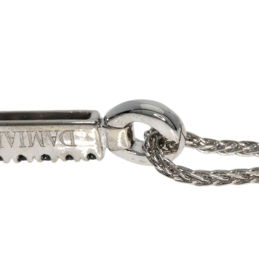 Damiani Necklace K18WG Silver Mystery Cross Diamond Black Diamond Women Used Authentic