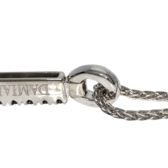 Damiani Necklace K18WG Silver Mystery Cross Diamond Black Diamond Women Used Authentic