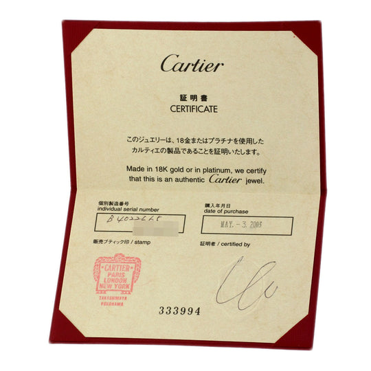 CARTIER Ring K18WG Silver Love Ring #65