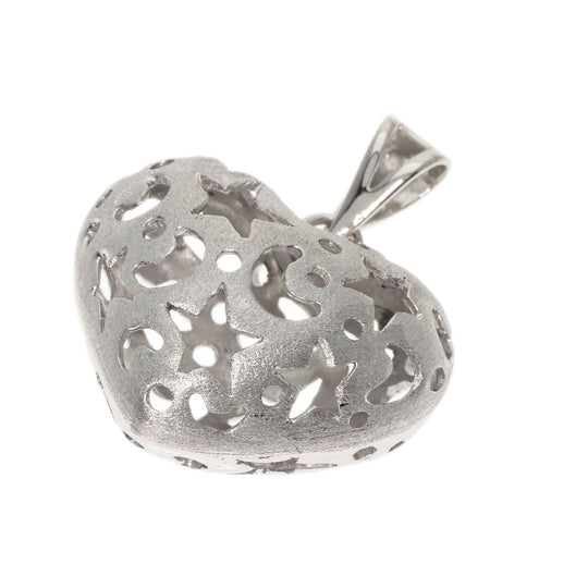 Ponte Vecchio Pendant top K18WG Silver Heart motif