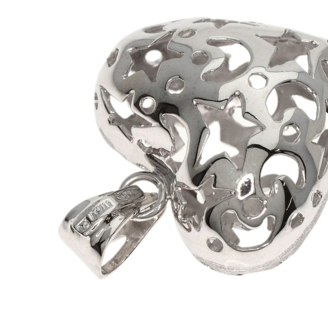 Ponte Vecchio Pendant top K18WG Silver Heart motif