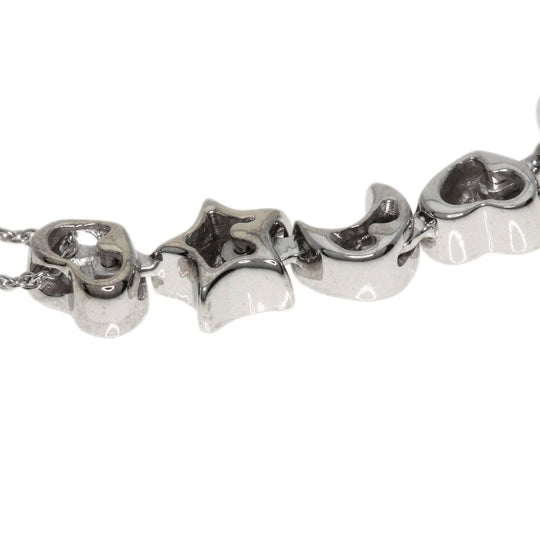 Ponte Vecchio Necklace K18WG Silver Diamond Heart Star Moon