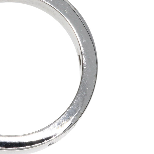 CARTIER Ring K18WG Silver Love Ring 3P Diamond #49 Women Used Authentic