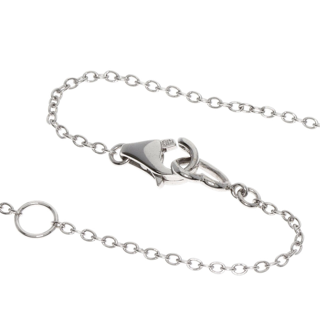 Ponte Vecchio Necklace K18WG Silver Flower Diamond Women Used Authentic