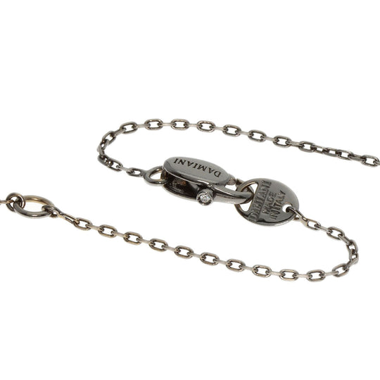 Damiani Necklace K18WG Silver Belle Epoque Square Black Brunito Diamond