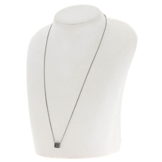 Damiani Necklace K18WG Silver Belle Epoque Square Black Brunito Diamond