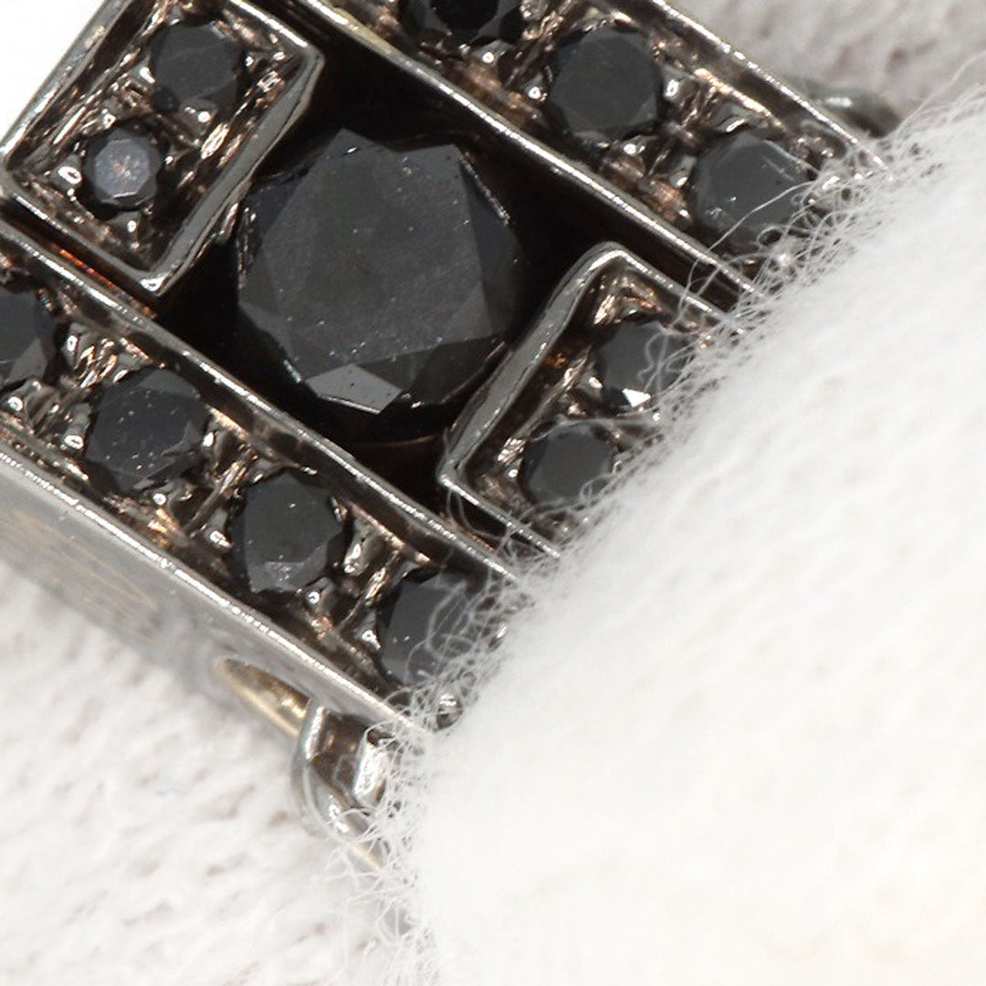 Damiani Necklace K18WG Silver Belle Epoque Square Black Brunito Diamond
