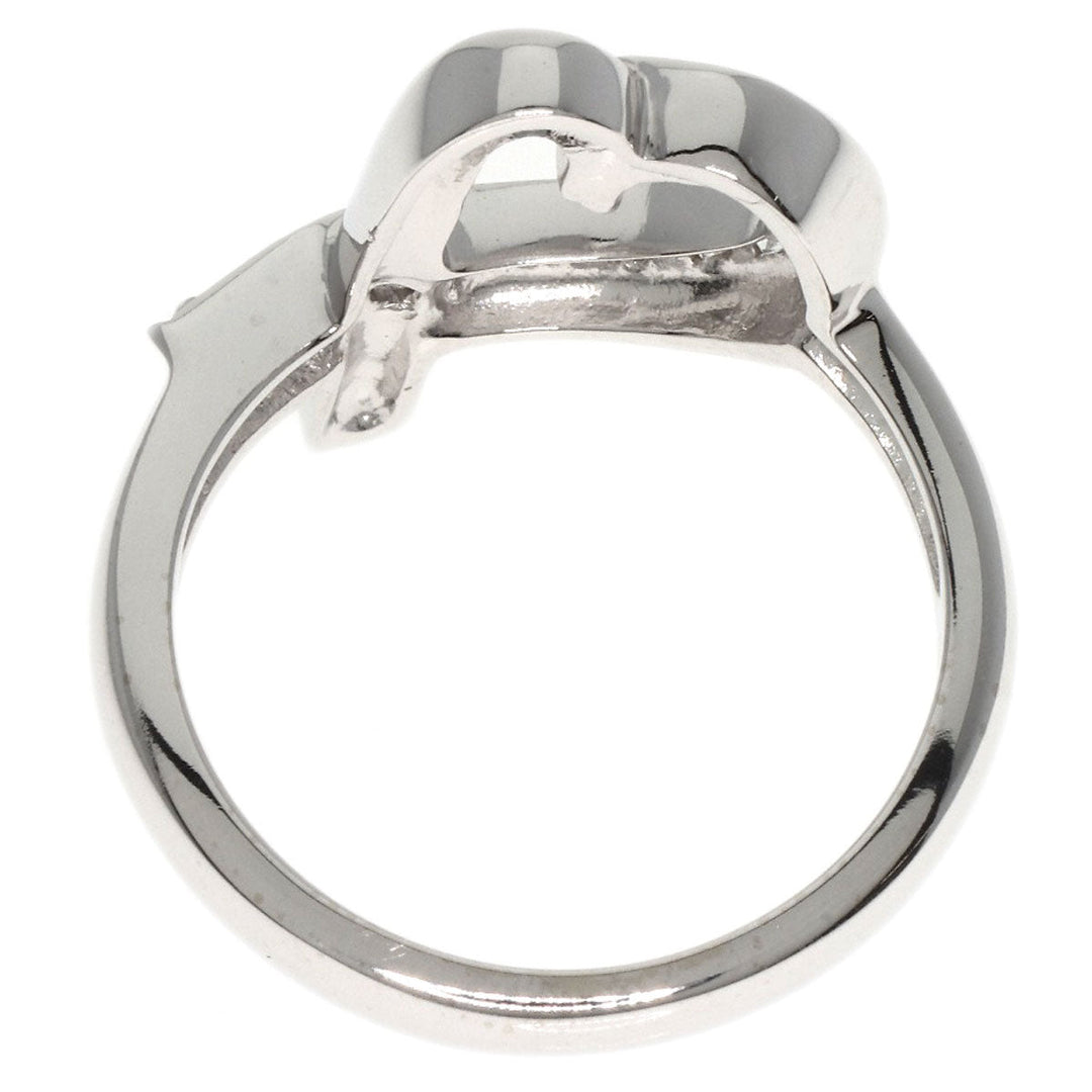 TIFFANY&Co. Ring K18WG Silver Loving heart diamond Women Used Authentic