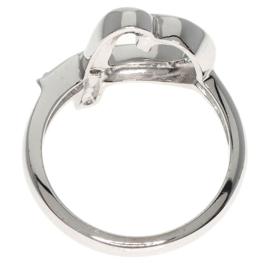 TIFFANY&Co. Ring K18WG Silver Loving heart diamond Women Used Authentic