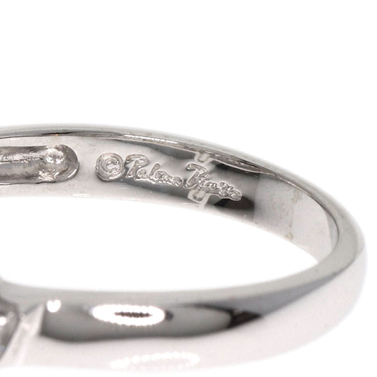 TIFFANY&Co. Ring K18WG Silver Loving heart diamond Women Used Authentic