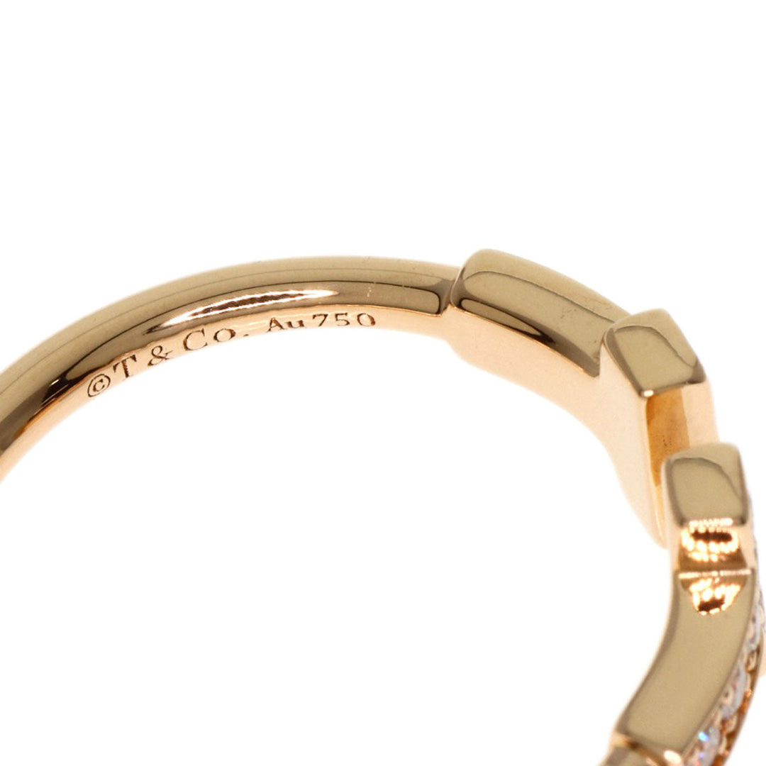 TIFFANY&Co. Ring 18K Pink Gold gold T wire diamond