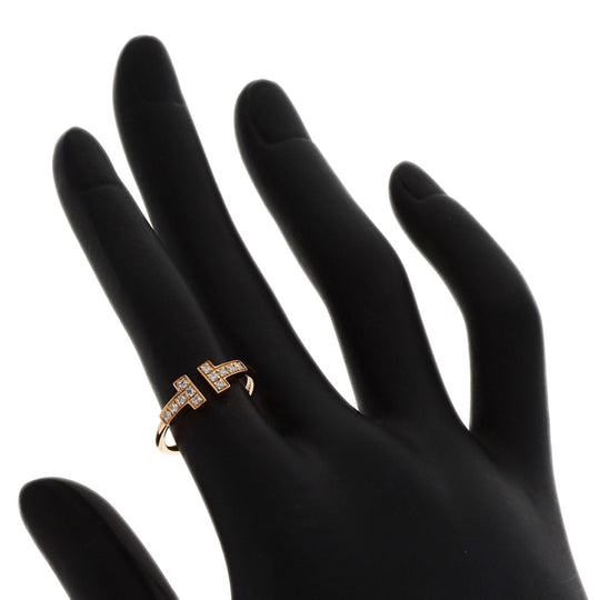 TIFFANY&Co. Ring 18K Pink Gold gold T wire diamond