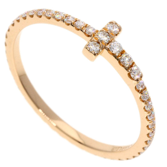 TIFFANY&Co. Ring 18K Pink Gold gold T wire diamond