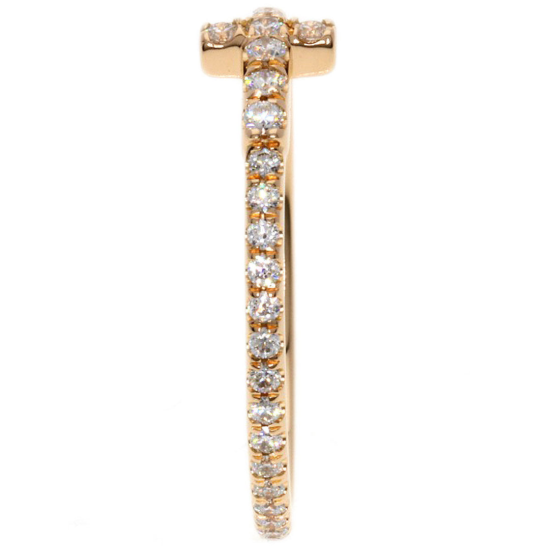 TIFFANY&Co. Ring 18K Pink Gold gold T wire diamond