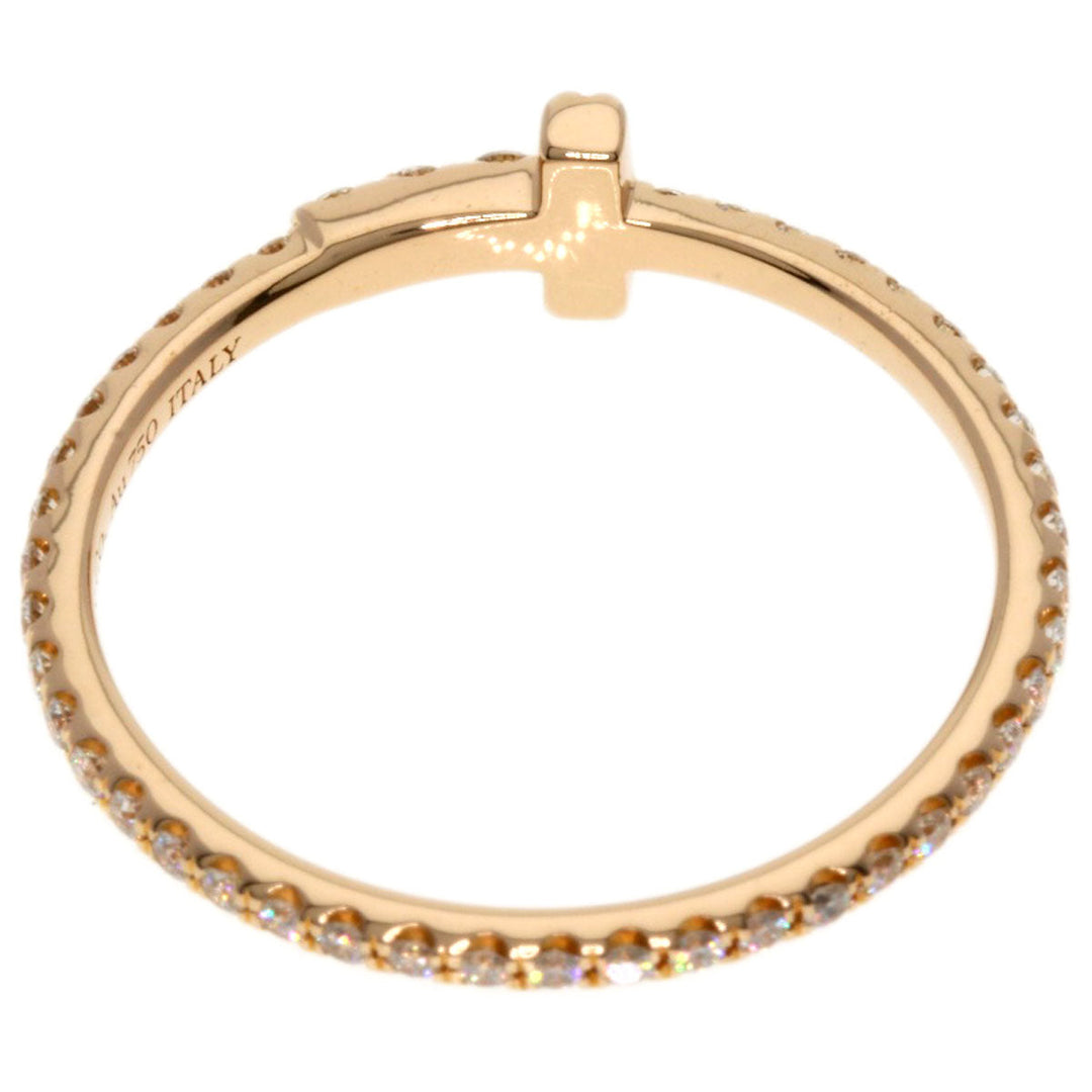 TIFFANY&Co. Ring 18K Pink Gold gold T wire diamond