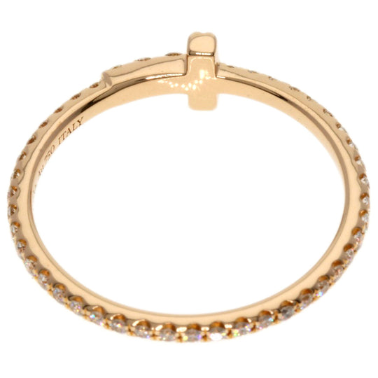 TIFFANY&Co. Ring 18K Pink Gold gold T wire diamond