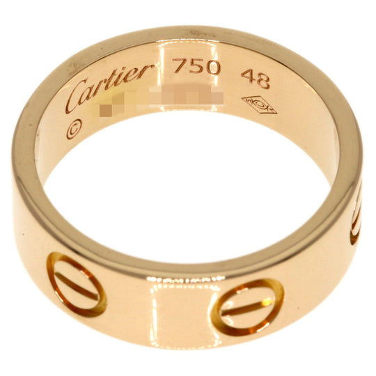 CARTIER Ring 18K Pink Gold gold Love Ring #48 Women Used Authentic