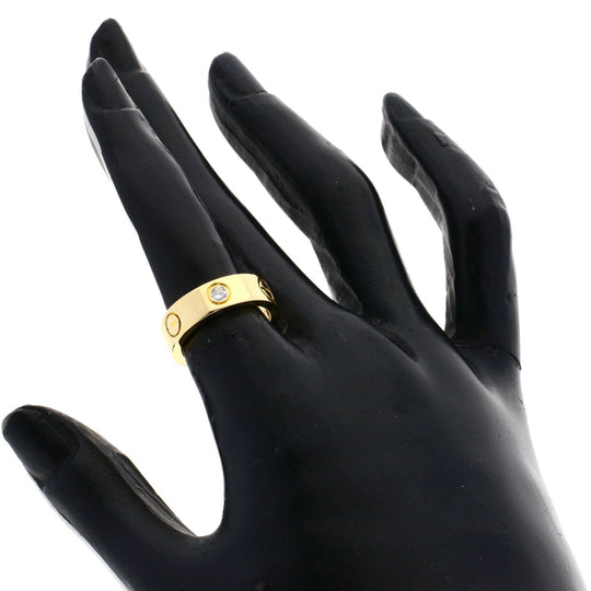 CARTIER Ring 18K Yellow Gold gold Love Ring 3P Diamond #49