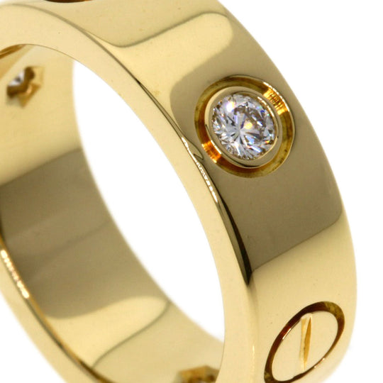 CARTIER Ring 18K Yellow Gold gold Love Ring 3P Diamond #49