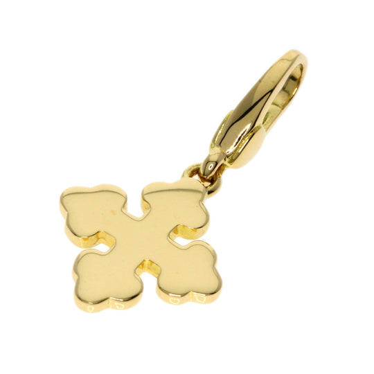 BVLGARI Pendant top 18K Yellow Gold gold Snow Cross Women Used Authentic