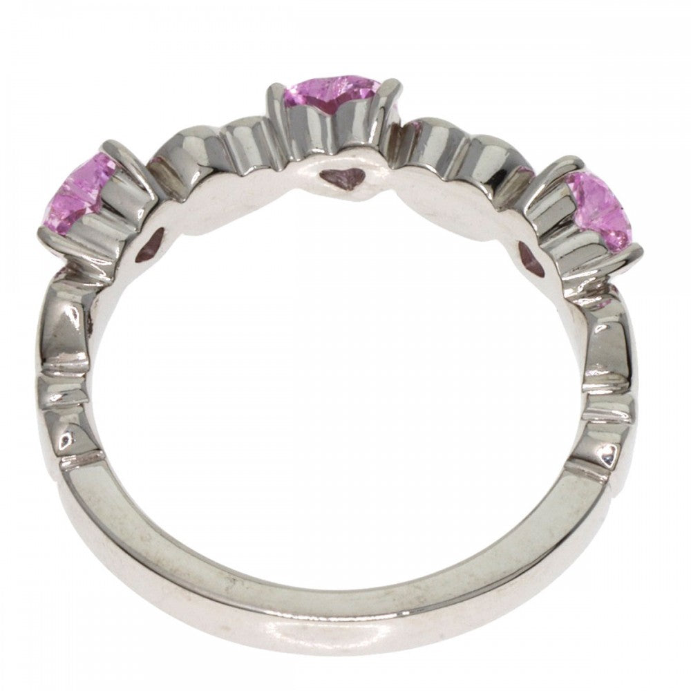 4℃ Ring K18WG Silver Pink sapphire diamond