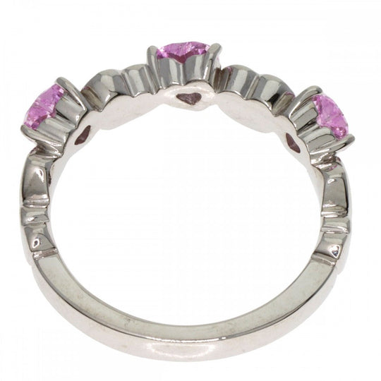 4℃ Ring K18WG Silver Pink sapphire diamond