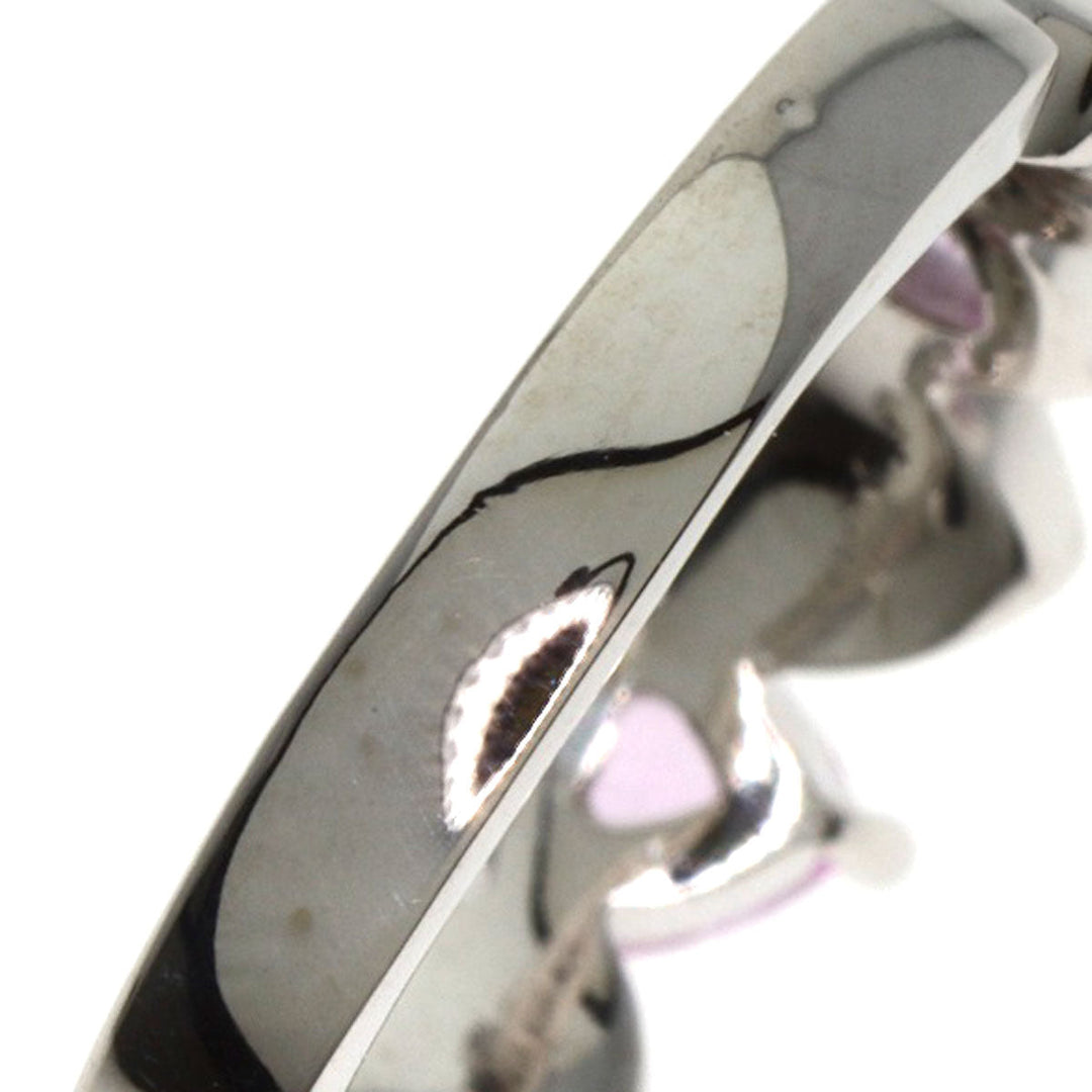4℃ Ring K18WG Silver Pink sapphire diamond