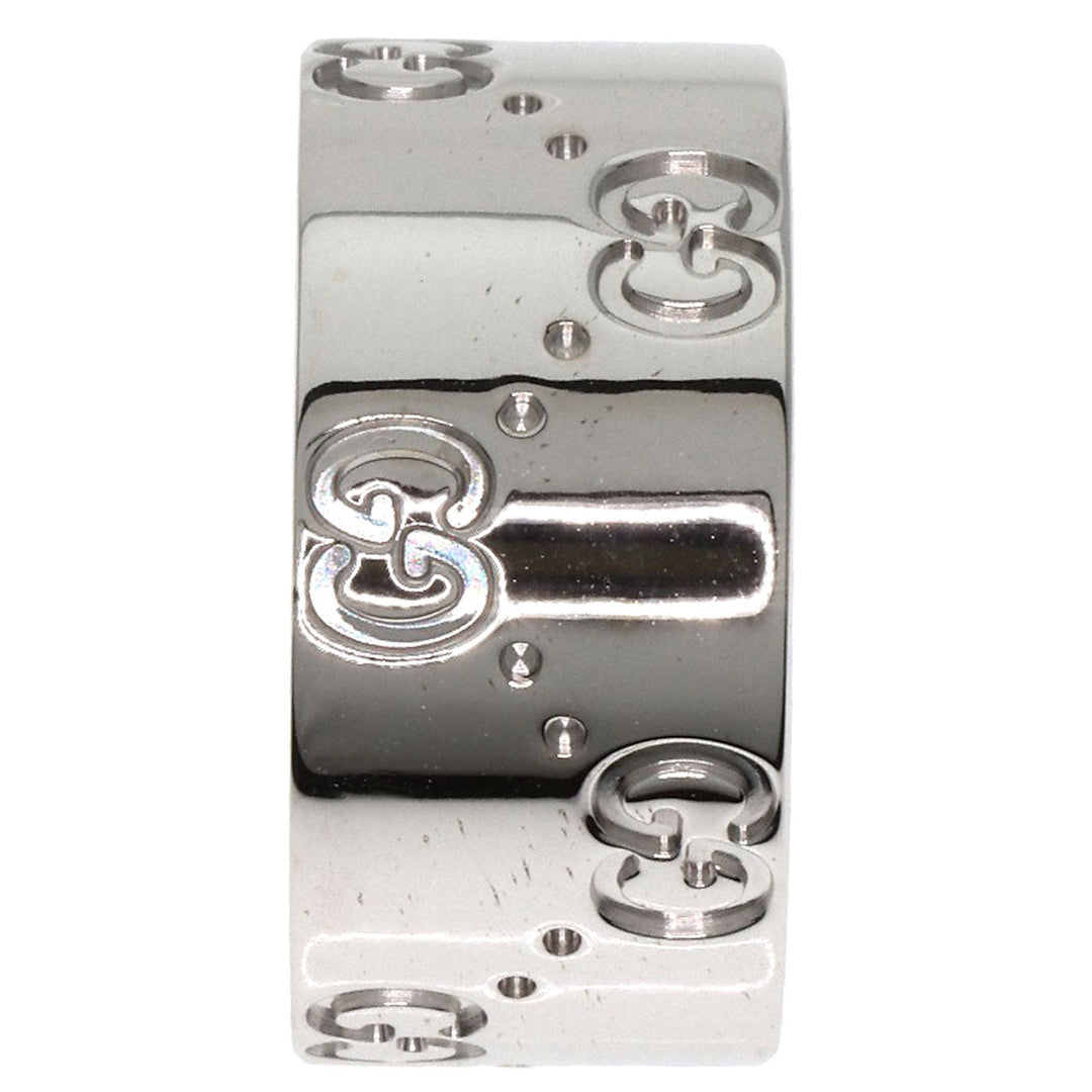 GUCCI Ring K18WG Silver Icon Wide #11