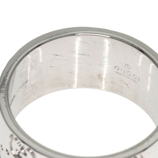 GUCCI Ring K18WG Silver Icon Wide #11