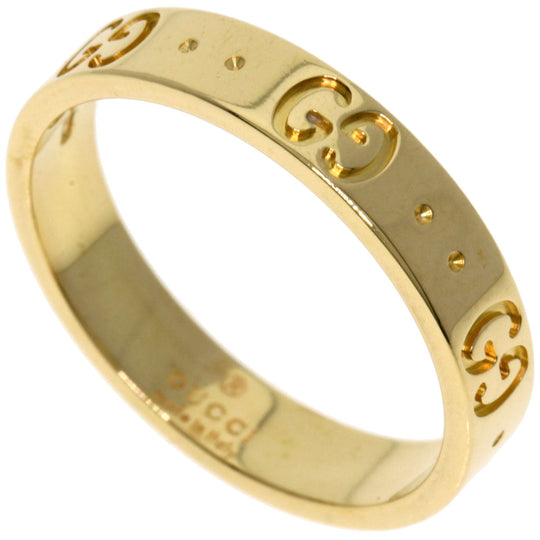 GUCCI Ring 18K Yellow Gold gold Icon # 17 Women Used Authentic