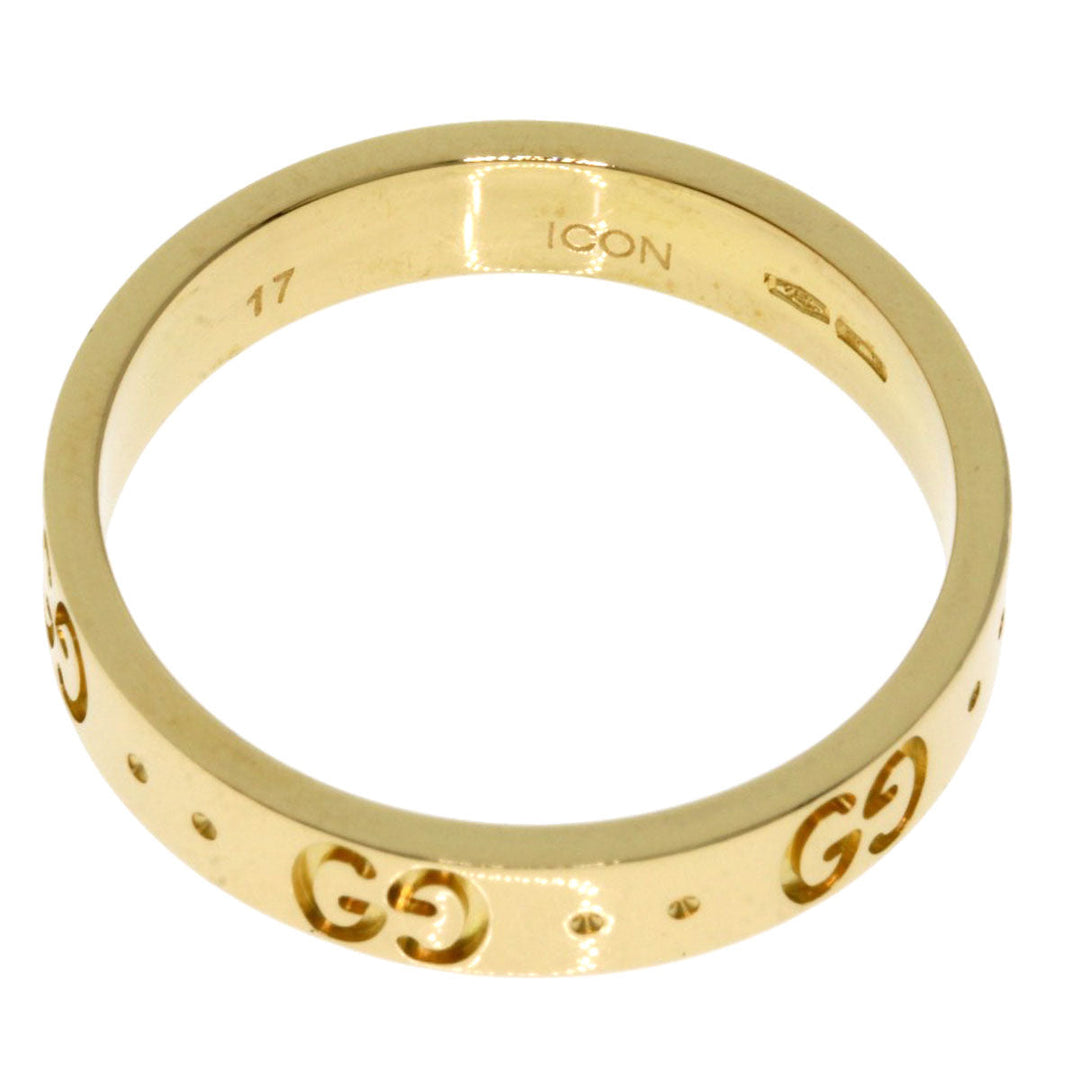 GUCCI Ring 18K Yellow Gold gold Icon # 17 Women Used Authentic
