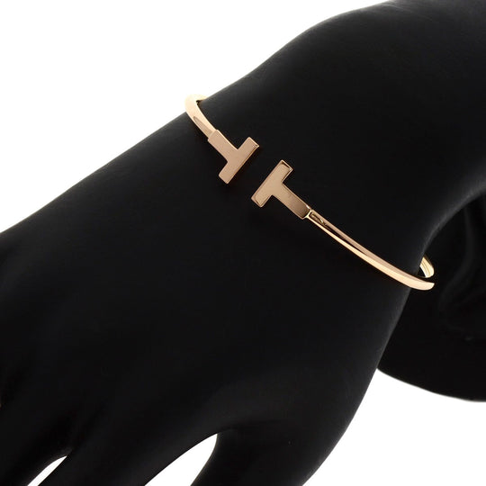 TIFFANY&Co. bracelet 18K Yellow Gold gold T wire