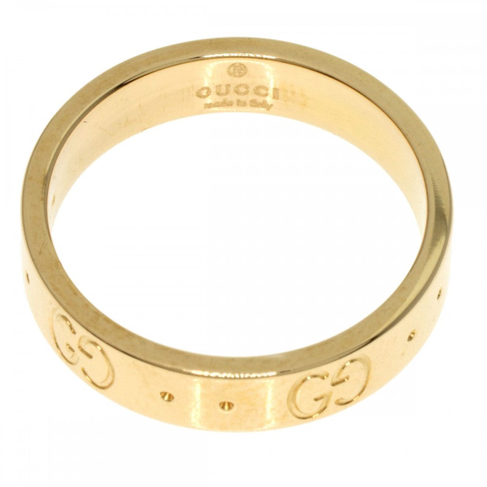 GUCCI Ring 18K Yellow Gold gold Icon # 9 Women Used Authentic