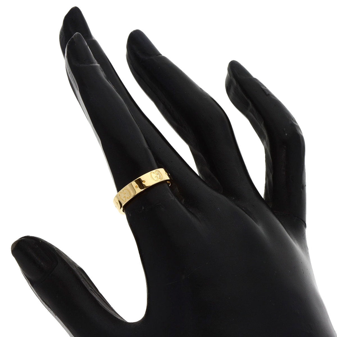 GUCCI Ring 18K Yellow Gold gold Icon # 9 Women Used Authentic
