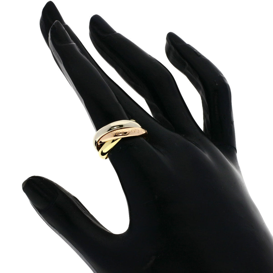 CARTIER Ring K18YG , K18PG , K18WG gold Trinity #51 Women Used Authentic