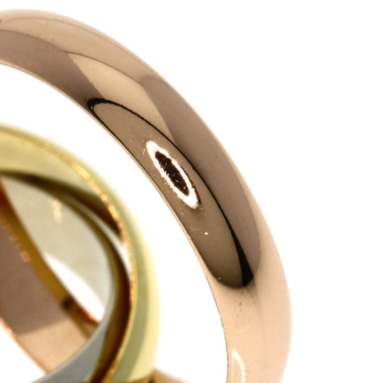 CARTIER Ring K18YG , K18PG , K18WG gold Trinity #51 Women Used Authentic