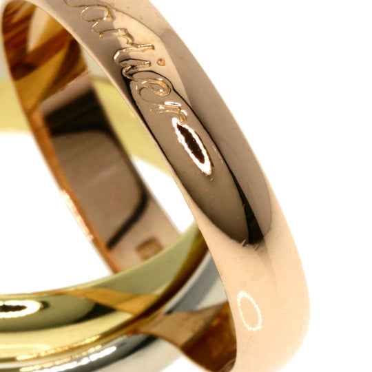 CARTIER Ring K18YG , K18PG , K18WG gold Trinity #51 Women Used Authentic