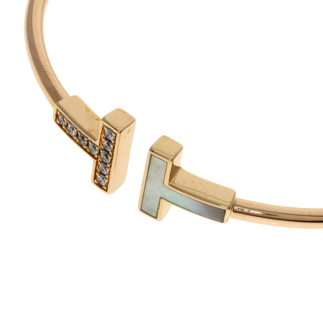TIFFANY&Co. bracelet 18K Yellow Gold gold T-Wire Mother of Pearl Diamond