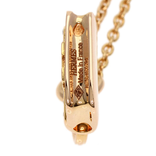 HERMES Necklace 18K Pink Gold gold Amulet Constance Women Used Authentic