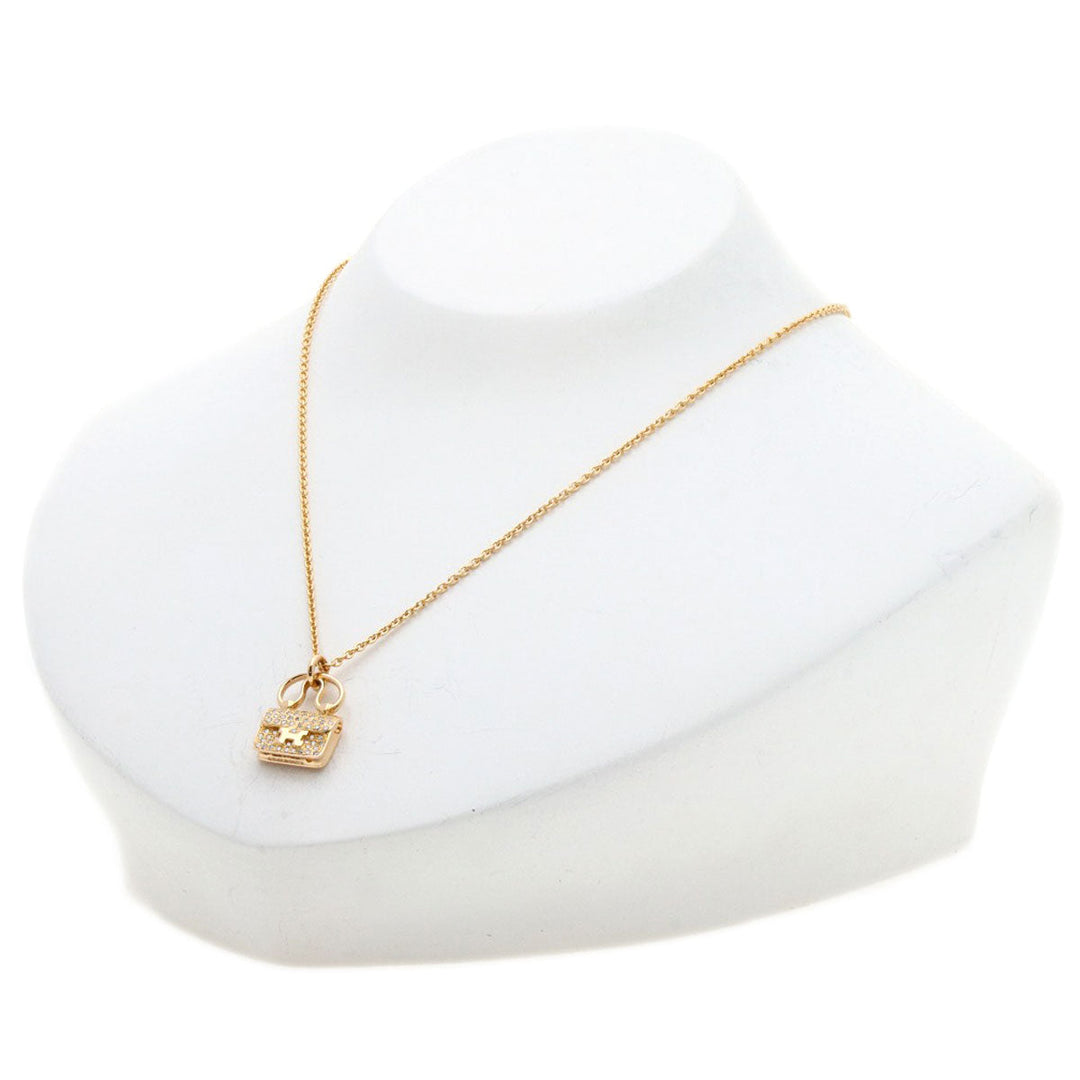 HERMES Necklace 18K Pink Gold gold Amulet Constance Women Used Authentic